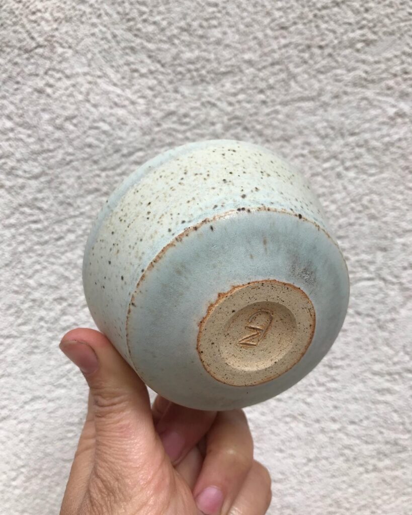 mint glaze on spotted clay developed by Antonia Hinterleitner