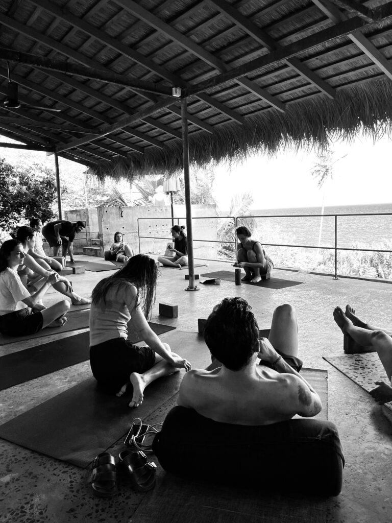 Rooftop Yoga at Mond for clayoga, Hiriketiya Sri Lanka