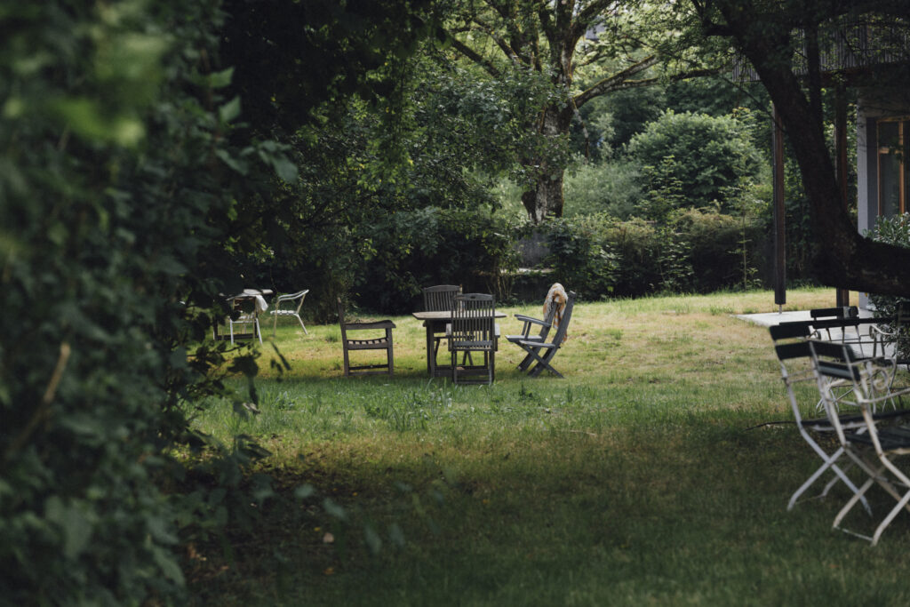 Apple Tree Garden at Pension Obertrum for Yoga & Clay Retreat, Salzburg; Credit: Pension Obertrum